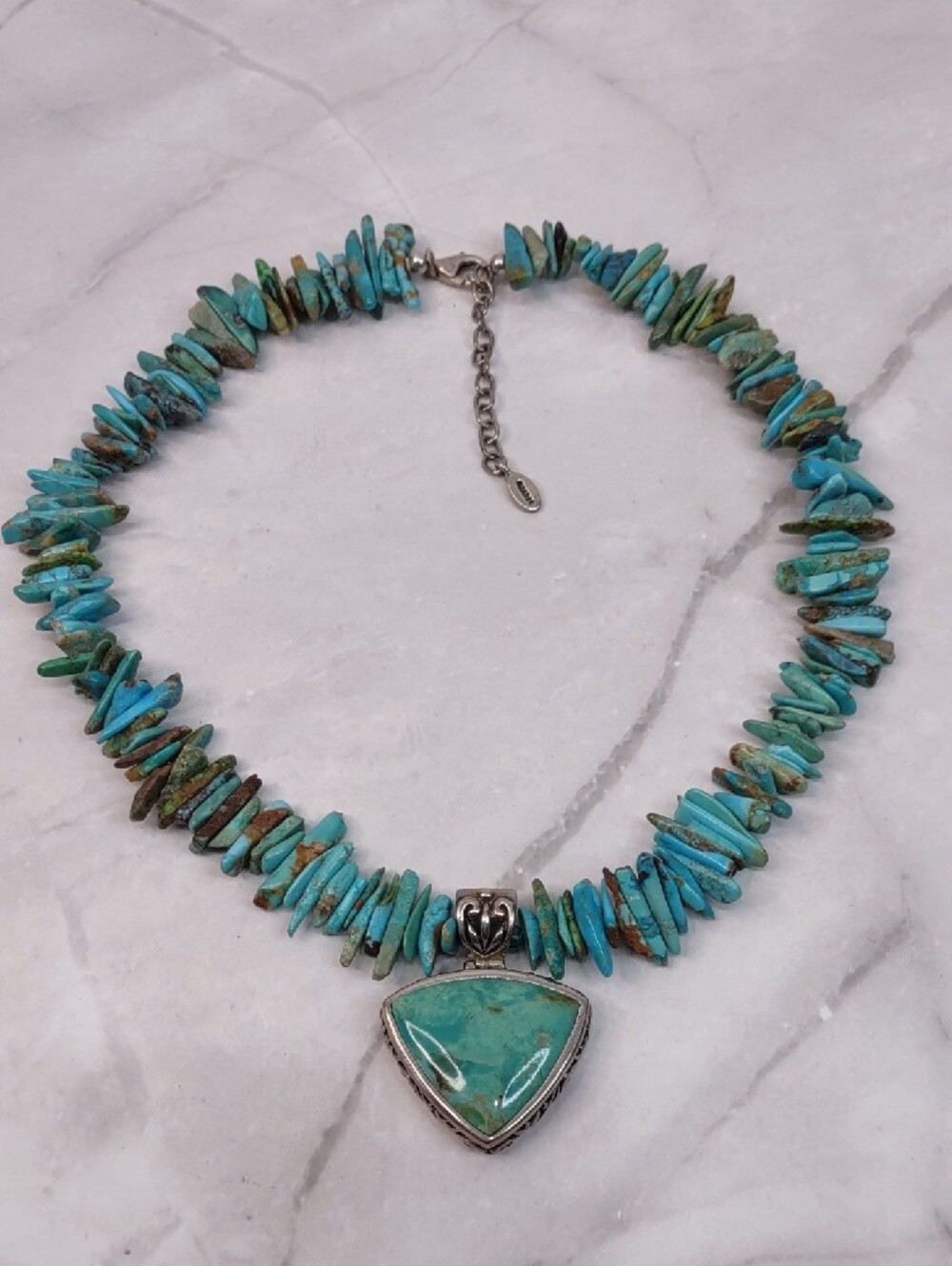 Studio Barse Turquoise Necklace with Triangle Turquoise Pendant